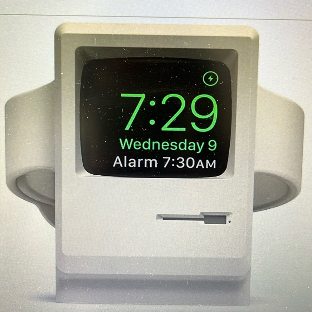 Silicon holder for iwatch charger stand, classic monitor design